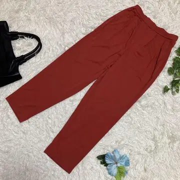 컨디션 최상 애니시스 썸머 캐주얼 팬츠 주홍색 허리밴딩 1 S 사이즈