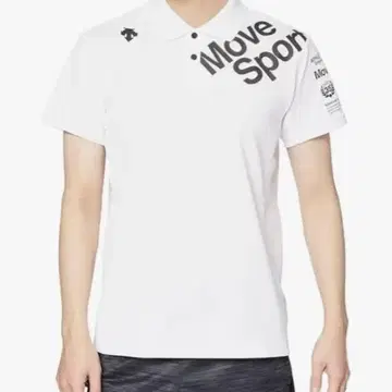 데상트 MOVE SPORT 반팔 피케 셔츠 화이트