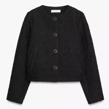 ZARA 자라 숏 퍼프 자켓 숏 기장 블루종