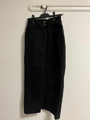 AZUL MOUSSY 블랙 타이트 데님 스커트 L 사이즈