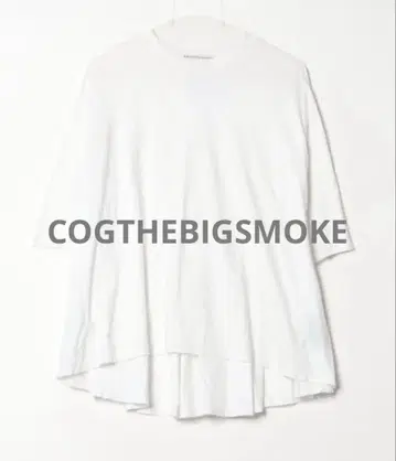 COGTHEBIGSMOKE 코그자 빅 스모크 A 라인 반팔 티셔츠 화이트