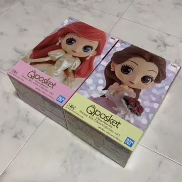 Qposket Dreamy 피규어 아리엘 벨 2개 세트 프라이스