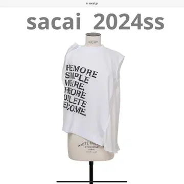 택 포함 새상품 사카이 2024ss Graphic T-Shirt 티셔츠