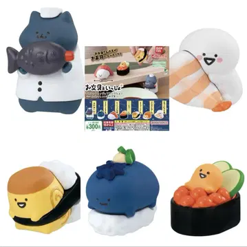 문구와 함께 마스코트 피규어 컬렉션 5종 세트 가챠@