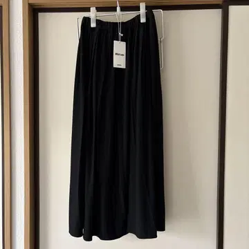 MUJI Labo 무인양품 저지 플리츠 스커트 블랙