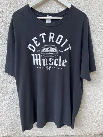 GILDAN DETROIT 머슬 티셔츠 2XL 블랙