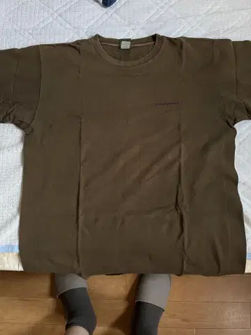 파타고니아 브라운 티셔츠 구제 의류 XL