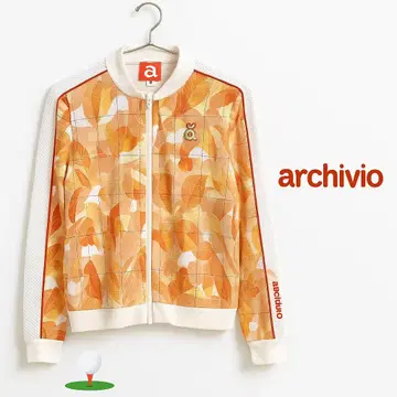 archivio 아르치비오 골프 자켓 올 패턴 오렌지 38 M