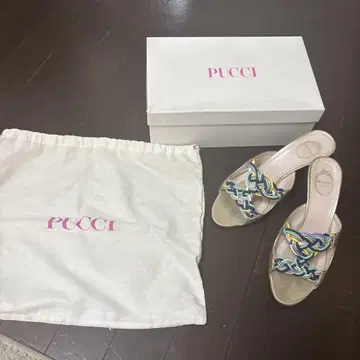 EMILIO PUCCI 골드 하이힐 샌들