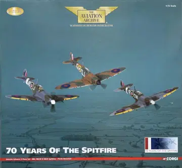 절판 새상품 레어 Corgi/코기 1/72 스핏파이어 70주년 3기 세트