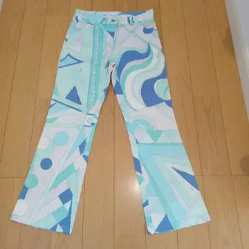 EMILIO PUCCI 기하학 패턴 팬츠 38