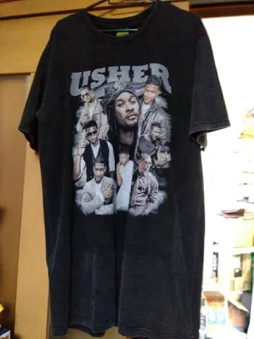 티셔츠 USHER XL 빈티지 가공