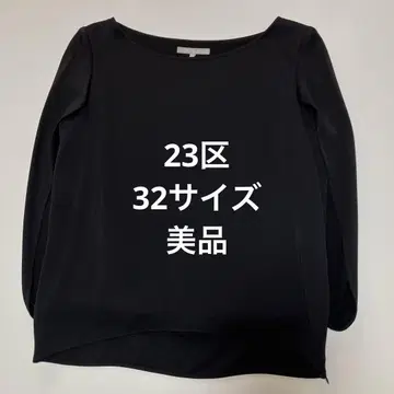 23구 벌룬 슬리브 상의 32 사이즈 블랙