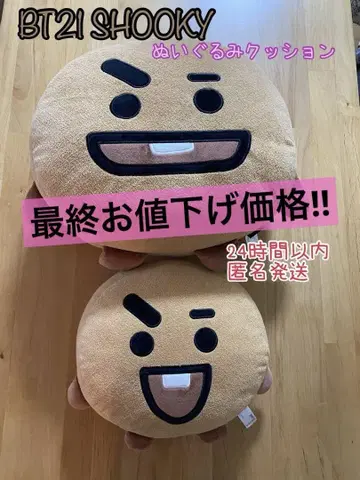 BTS SHOOKY 봉제 인형 쿠션 2개 세트