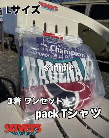 pack Tee 프린트 티셔츠 3개 세트 L 사이즈