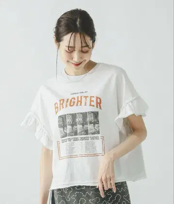 헤비 로테 프릴 프린트 반팔 / 325970
