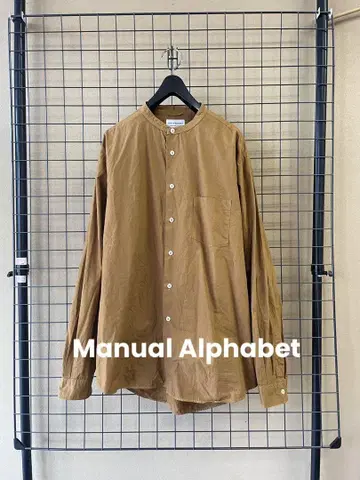Manual Alphabet 매뉴얼 알파벳 밴드 카라 셔츠