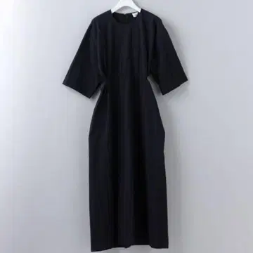 6년 면 소재 슬릿 드레스