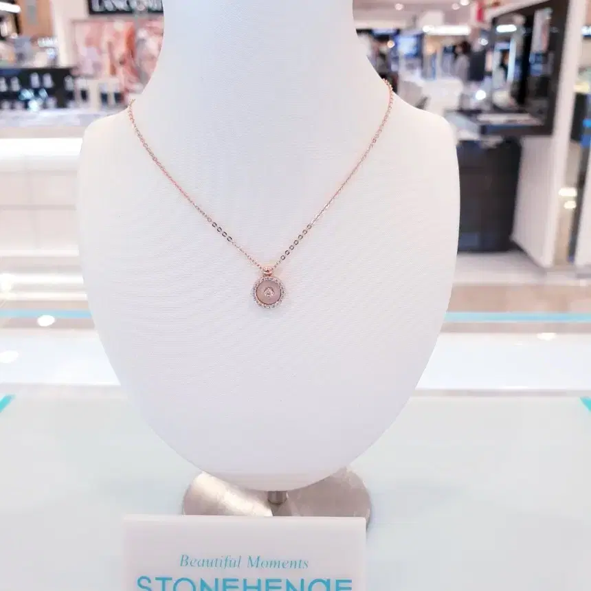 ◆STONEHENgE◆ 14K Lastella Necklace StoneHenge 14K Dancing Stone Stella Necklace N0110 14K Rose