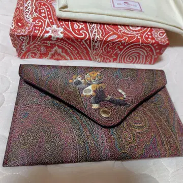 ETRO 페이즐리 무늬 가죽 파우치 쿵푸 팬더