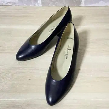 긴자 카네마츠 펌프스 23.5cm 로우 힐 아몬드 토 오피스