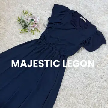 마제스틱 레곤 네이비 M 여름 프릴 원피스