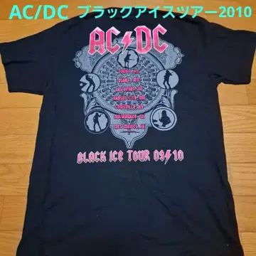 SHOOT AC/DC 블랙 아이스 투어 2010 밴딩 티셔츠 S 사이즈