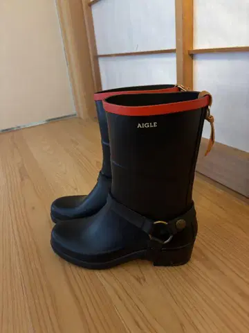 AIGLE 장화 네이비/레드