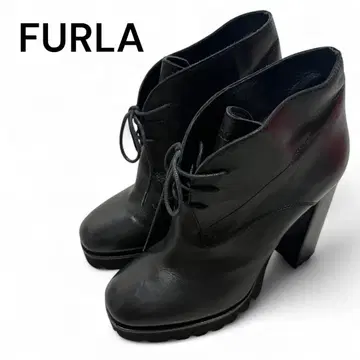 FURLA 훌라 숏부츠 부티 하이힐 신발 23.5cm 블랙