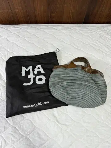 MAJO 백 가죽 천연 가죽 그린