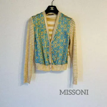 새상품급 MISSONI 미쏘니 로고 프린트 가디건