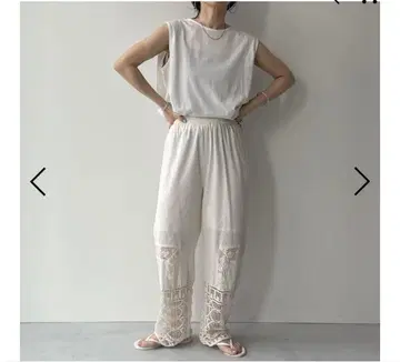 wee9s 레이스 팬츠 화이트 화이트