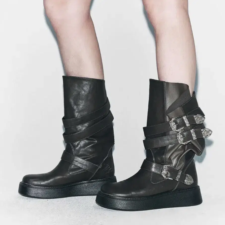 韓国商品/YEEL WESTERN BUCKLE FOLDING BOOTS yeel WESTERN BUCKLE FOLDING BOOTS #와이이이엘부츠,#와이이