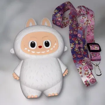 라부부 파우치 숄더백 실리콘제 화이트 귀여운 숄더백