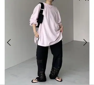 wee9s 레이스 팬츠 블랙