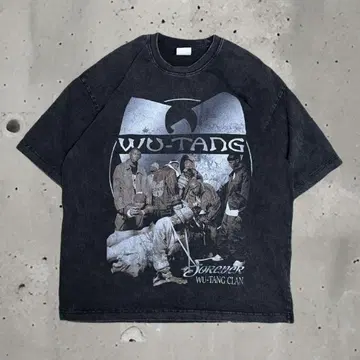 미사용품 Wu-Tang Clan 그래픽 티셔츠 빈티지 가공