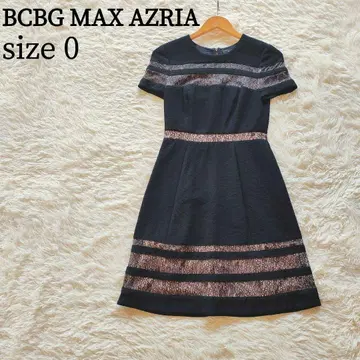 BCBG MAX AZRIA size0 블랙 레이스 무릎 기장 원피스 반팔