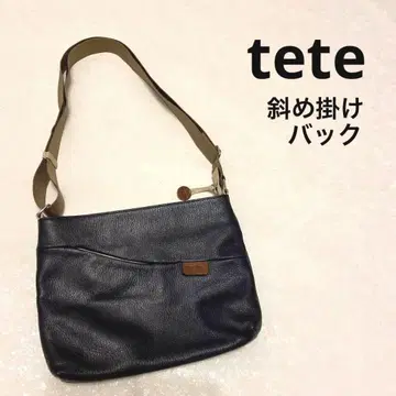 [tete] 블랙 가죽 사코슈