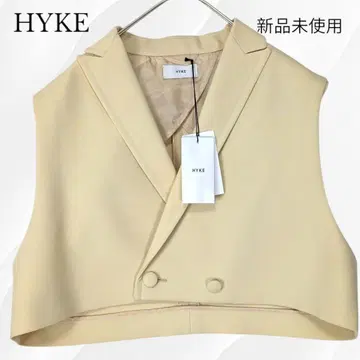 미사용 새상품 최근 HYKE 하이크 더블 크로스 크롭 베스트 자켓