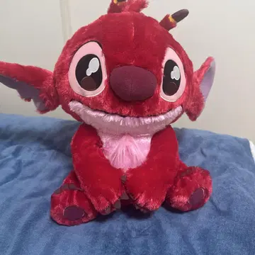 디즈니 스티치 봉제 인형 빨간색