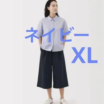 무인양품 바람이 잘 통하는 스트레치 축구 이지 크롭 팬츠 네이비 XL