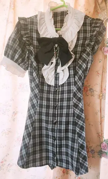 시크릿허니 반팔 액세서리 리본 셋업