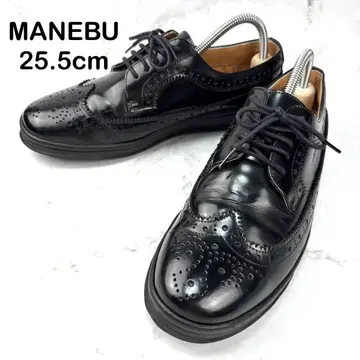 MANEBU 블랙 비즈니스 슈즈 25.5cm