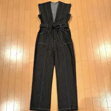 emi+ 데님 V넥 올인원 살로펫 M 사이즈 블랙