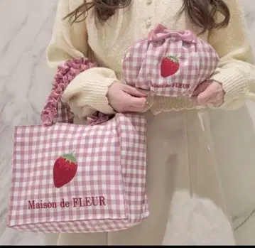 Maison de FLEUR 딸기 토트백