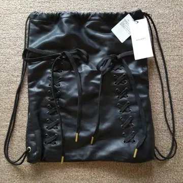 MOUSSY 블랙 드로우 스트링 백