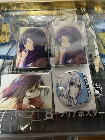 진격의 거인 미카사 캔뱃지 WIT STUDIO