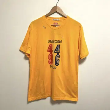 새상품 유니콘 유니클로 콜라보 티셔츠 UNIQLO XL 오렌지