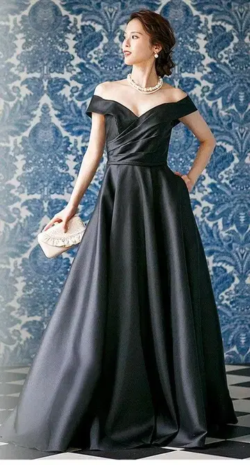 아르즈 가운 연주회 롱 드레스 블랙 LL