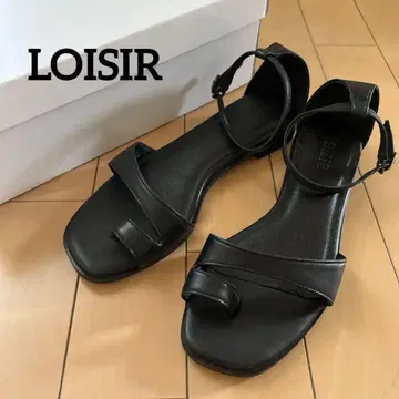 LOISIR 로아지르 앵클 스트랩 썸홀 샌들 블랙 M